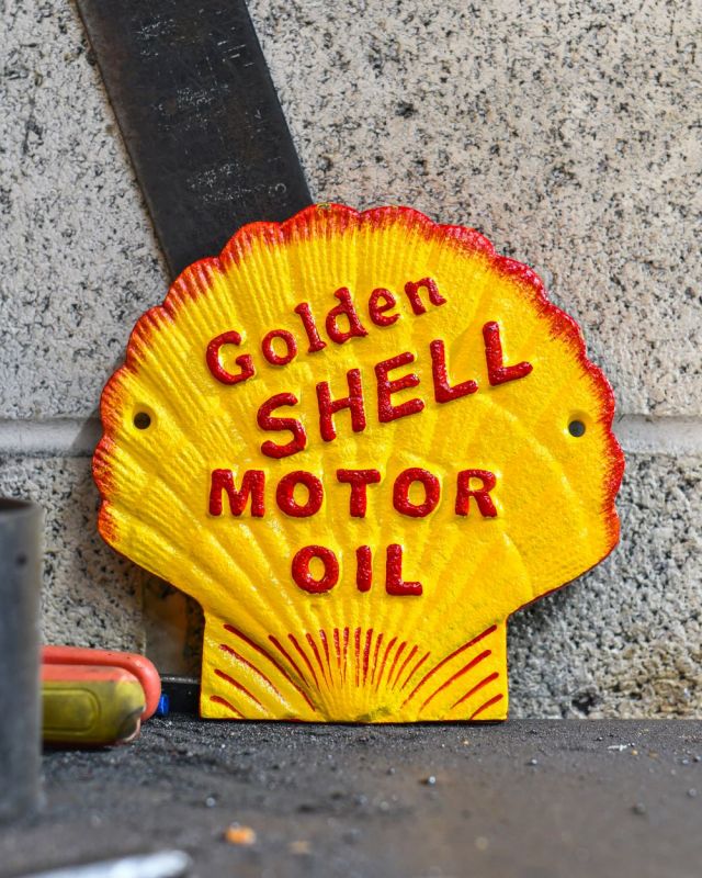 Shell Vintage Style Cast Iron Sign | Black Country Metalworks