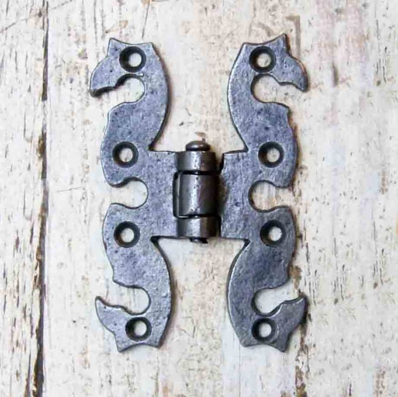 Decorative Black Hinges 90mm Black Iron Decorative Cabinet Hinge ...