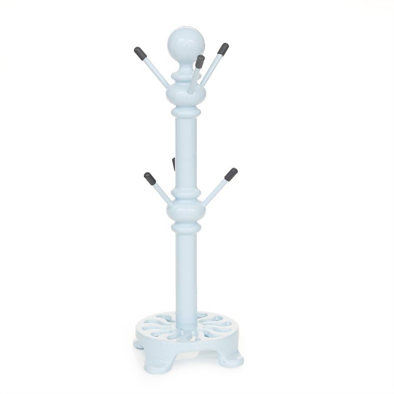 “Fairview Park” Light Blue Cast Iron Mug Tree Black Country Metalworks