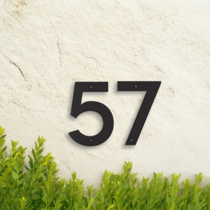 Individual House Numbers in Black | Black Country Metalworks