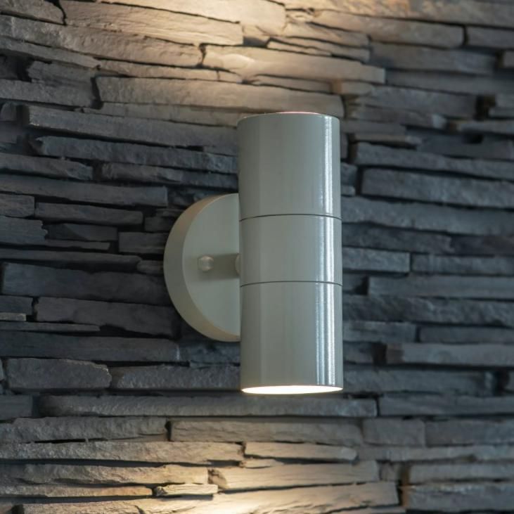 Light Grey Wall Mounted Up & Down Light | Black Country Metalworks