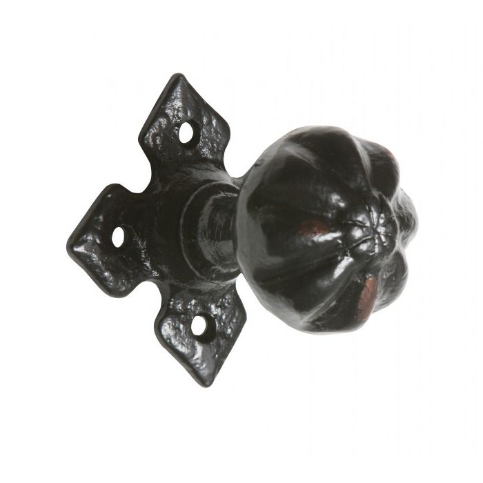 thumbnail image 2 of Ironmongery World Cast Iron Mushroom Antique Rim Mortice Door Knob Set – BI56878 2 of 5