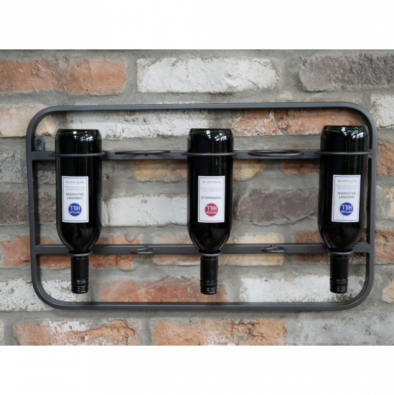Wall Mounted Steel Wine Rack | Black Country Metalworks