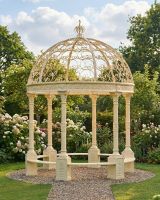 Deluxe Wrought Iron "Aurelia" French Cream Gazebo