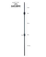Matte Black "Enfield" Double Knuckle Stair Spindle Dimensions Matte Black "Enfield" Double Knuckle Stair Spindle Dimensions