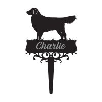 Golden Retriever Memorial Ground Spike with Personalisation
