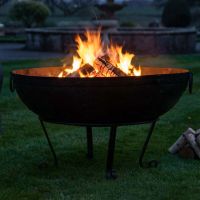 100cm Digital Illustration if the Iron Kadai Fire Bowl Ignited at Night