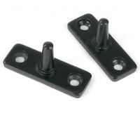 Close-Up of Pin Fixings for 10" Black Four Pin Window Stay - 296mm