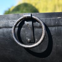 Close up of drop handles 