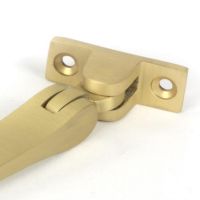 Close-Up of 12" Satin Brass "Royale" Five Pin Window Stay - 338mm