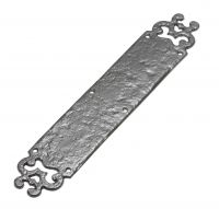 12" Antique Black Iron Period Finger Plate / Door Push Plate 12" Antique Black Iron Period Finger Plate / Door Push Plate