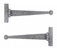 12" Round Ended Pewter Tee Hinges