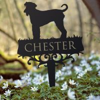 Airedale Terrier Ground Spike with Personalisation 