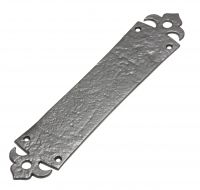 13" Traditional Black Iron Gothic Door Finger Plate