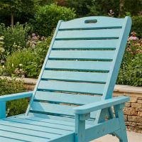 The "Charlie" Blue Sun Lounger Digital Illustration Close Up