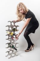 "Ridgley Avenue" Aluminium Wine and Bottle Holder