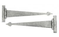 15" Hammered Pewter Arrow Tip door Hinges