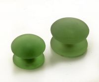 Green Frosted Glass Cupboard Knob Green Frosted Glass Cupboard Knob