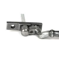 Close-Up of 16mm Hammered Pewter Espagnolette Window Handle - Right Hand