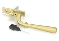 Full Set for 16mm Modern Satin Brass Espagnolette Window Handle - Left Hand Full Set for 16mm Modern Satin Brass Espagnolette Window Handle - Left Hand