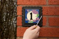 "Moonlit Lilac" Small House Number Sign "Moonlit Lilac" Small House Number Sign