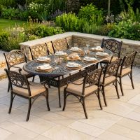 8-Seater Garden Dining Set Digital Illustration Dressed table
