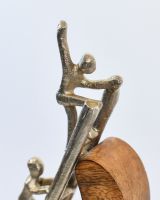 Close up of cast aluminium figure on home decor sculpture