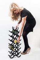 "Carnaby Lane" Aluminium Wine and Bottle Holder