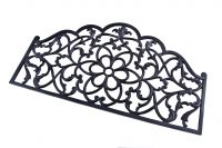 "Hammer Hill" Black Cast Iron Door Mat With Arched Edge