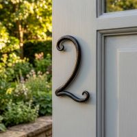 Hand Forged Wrought Iron House Number 2 Digital Illustration