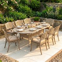 8-Seater Garden Dining Set Digital Illustration Dressed table