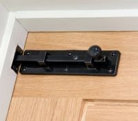 Universal Straight Bolt 6" Fitted to Door Horizontal