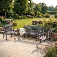 Robust "Chatham" One & Three Seater Park Bench Set - Black