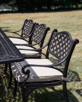 The "Highgrove" 8-Seater Luxury Garden Dining Set - Antique Copper Cushion Close Up The "Highgrove" 8-Seater Luxury Garden Dining Set - Antique Copper Cushion Close Up
