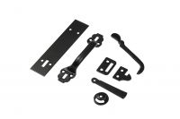 Thumb Latch Set Black Iron 