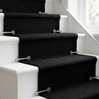 "Audley Hall" Stair Clips in Bright Chrome Digital Illustration Full shot "Audley Hall" Stair Clips in Bright Chrome Digital Illustration Full shot