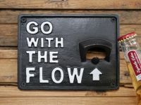 "Go With The Flow" Iron Wall Mounted Bottle Opener