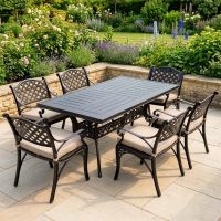 The "St. Regis" 6-Seater Outdoor Dining Set - Antique Copper Digital Illustration The "St. Regis" 6-Seater Outdoor Dining Set - Antique Copper Digital Illustration