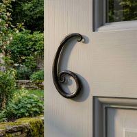 Hand Forged Wrought Iron House Number 5 Digital Illustration