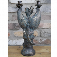 Back of Ornate Dragon Candle Holder Back of Ornate Dragon Candle Holder