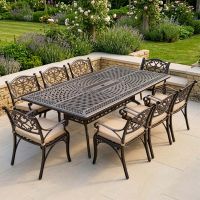The "Verona " 8-Seater Luxury Garden Dining Set - Antique Copper Digital Illustration