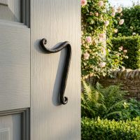 Hand Forged Wrought Iron House Number 7 Digital Illustration