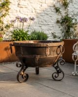 "Dipendu" Wrought Iron Kadai Fire Pit Digital Illustration