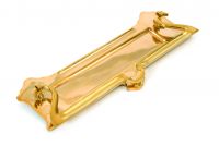 Polished Brass Letterplate with Door Knocker Polished Brass Letterplate with Door Knocker
