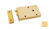 Right Hand Bathroom Latch Polished Brass