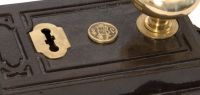 Victorian Style Reversible Iron Rim Lock