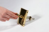 Square bell push- Brass - 4x4