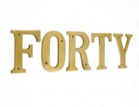 195mm (8") Soild Brass Letters