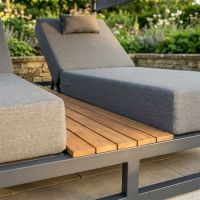 The "Sebastian" Sun Shade Bed Wood Close Up