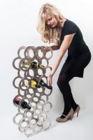 "Fickle Moon" Aluminium Wine Bottle Holder "Fickle Moon" Aluminium Wine Bottle Holder